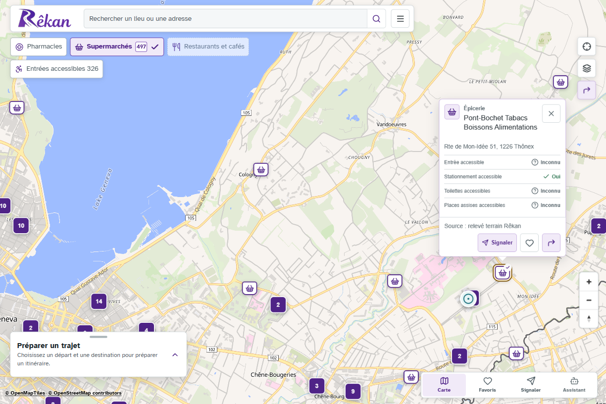 Interface Rêkan sur ordinateur